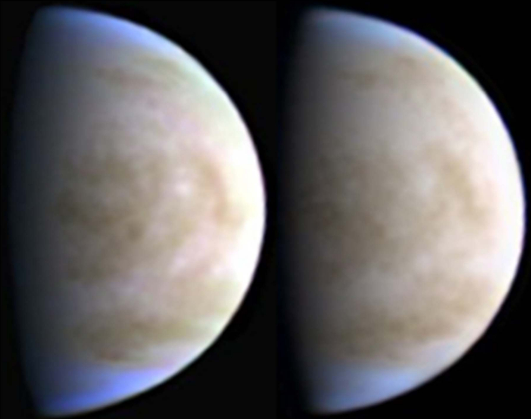 Este tipo de fantásticas imágenes de Venus las toman astrónomos aficionados con equipamientos relativamente sencillos y gran pericia. Esta composición en color fue creada por V. Alekssev (Lipetsk, Rusia) con un telescopio de 40 cm en mayo de 2015.